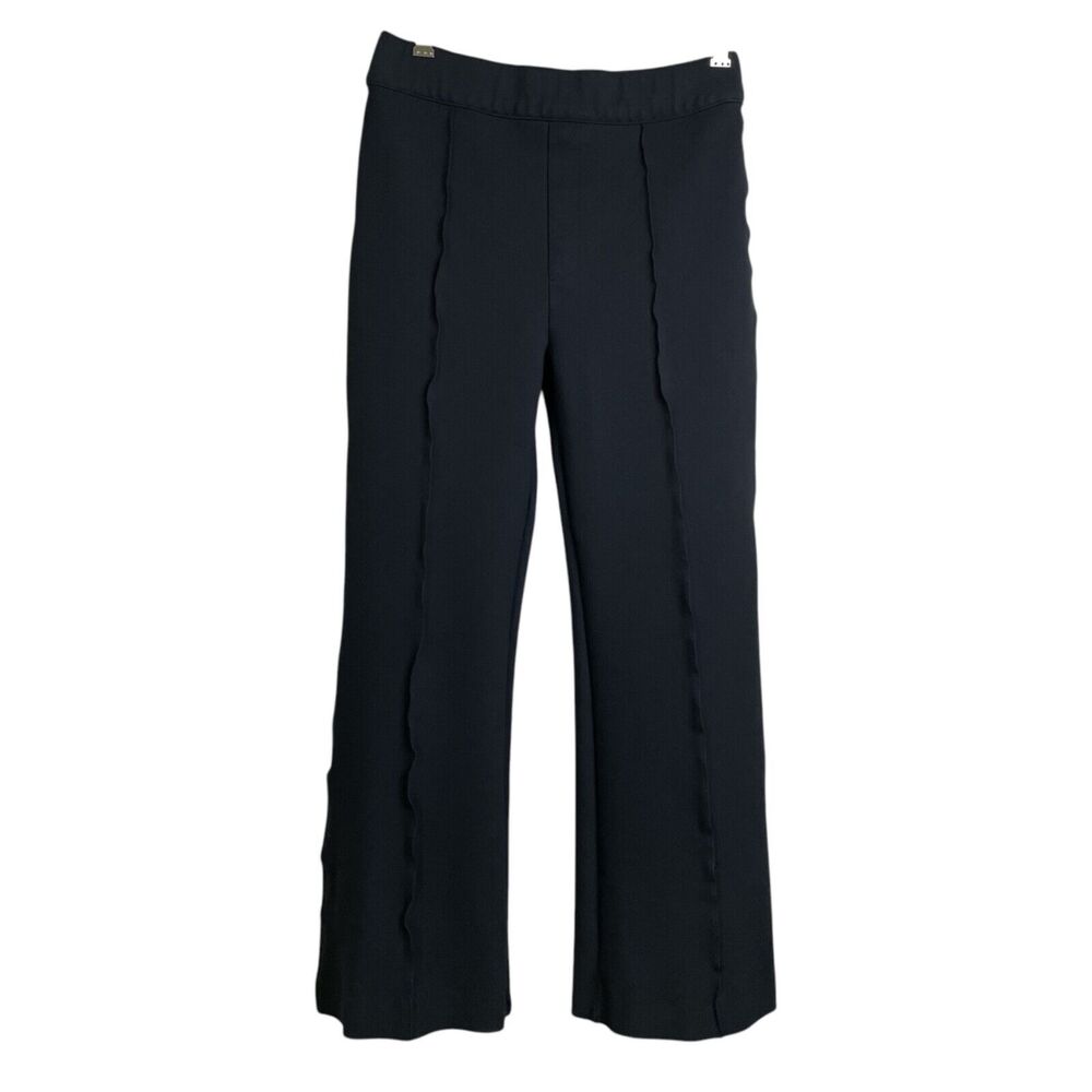 Spanx Smooth Perfect Fit Ponte Flare Pant Medium Black Wide Leg High Rise Petite